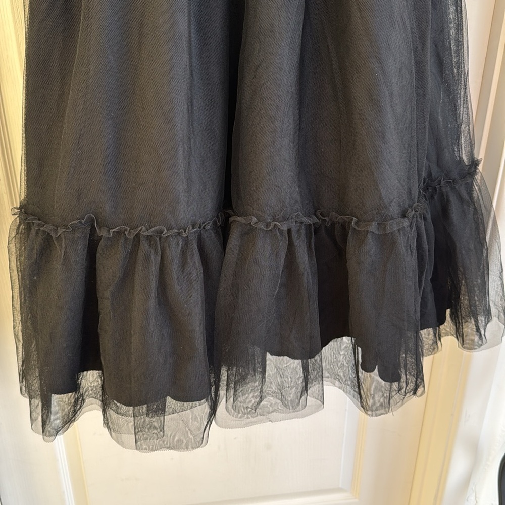 Essex Faux Leather & Tulle Dres - Picture 4 of 15